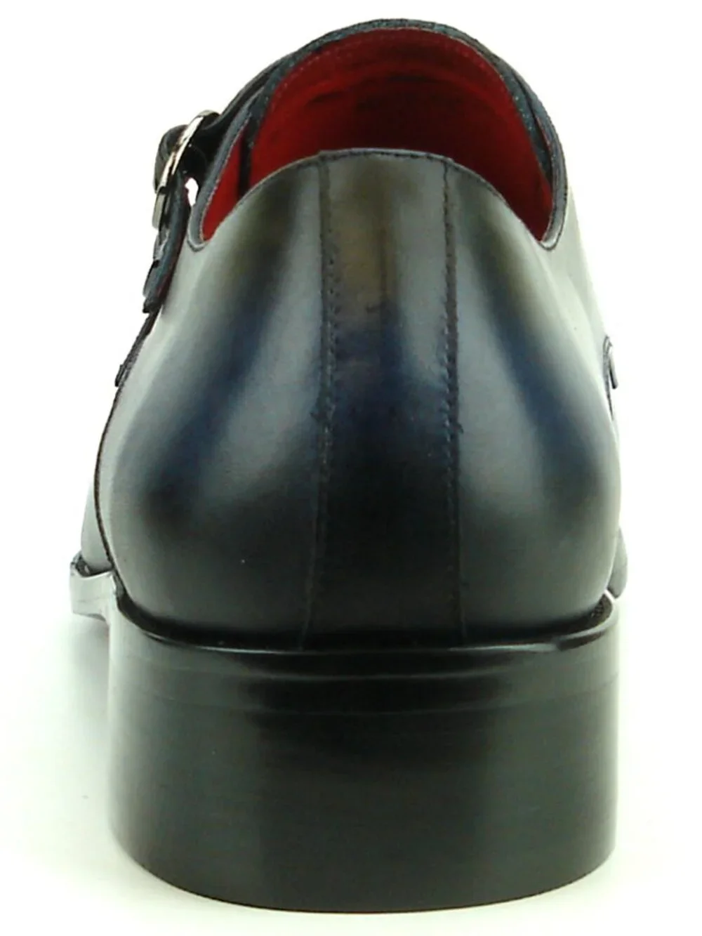 FI-8703 Navy Triple Monk Strap Leather Slip on Loafer Encore by Fiesso